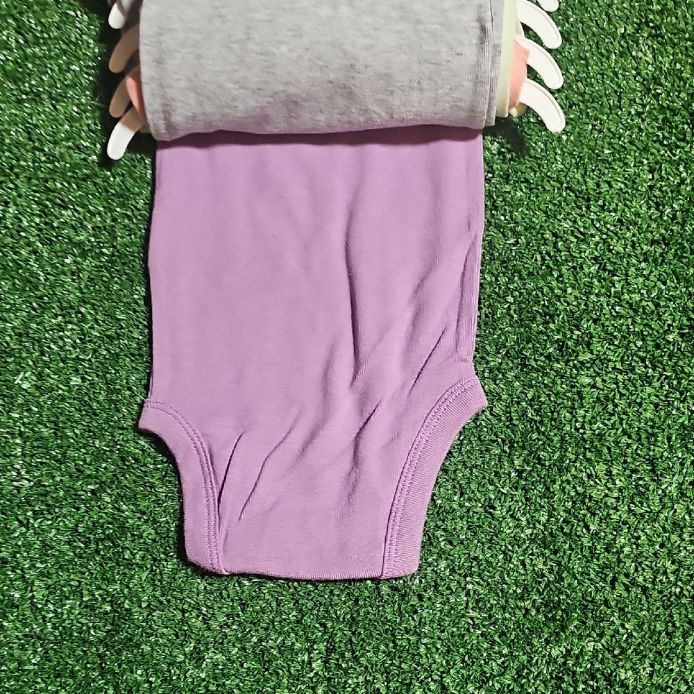 Carter's Purple, Gray, and Pink Bodysuit Set - Picture 7 of 7